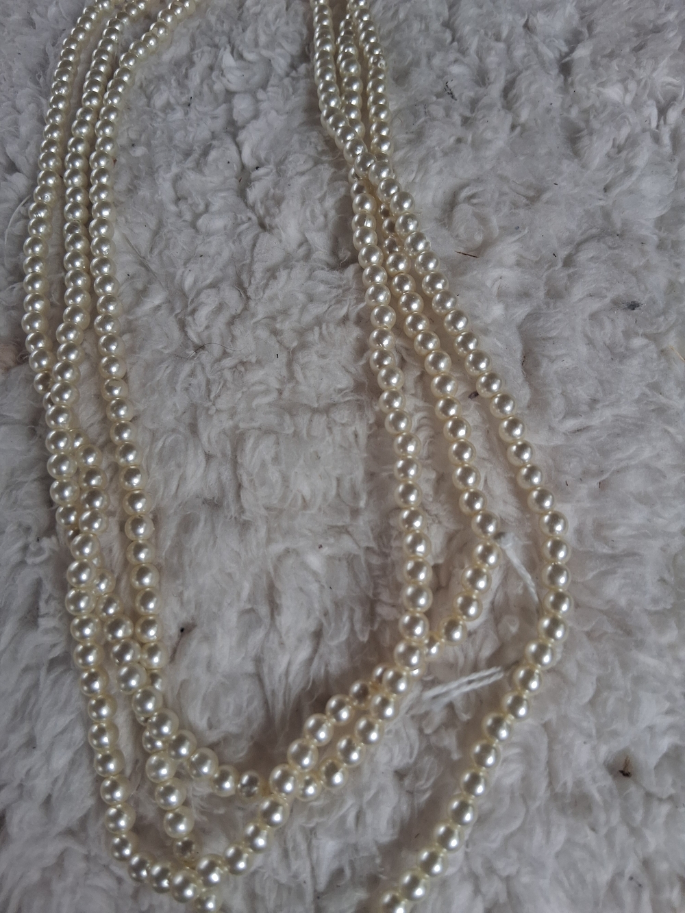 Elegant Cream Pearl Multi-Strand Necklace